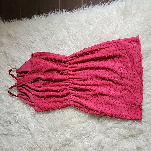 Nicole Miller Artelier 006082 Scalloped Tier Halter Neck Sheath Dress - Picture 3 of 10